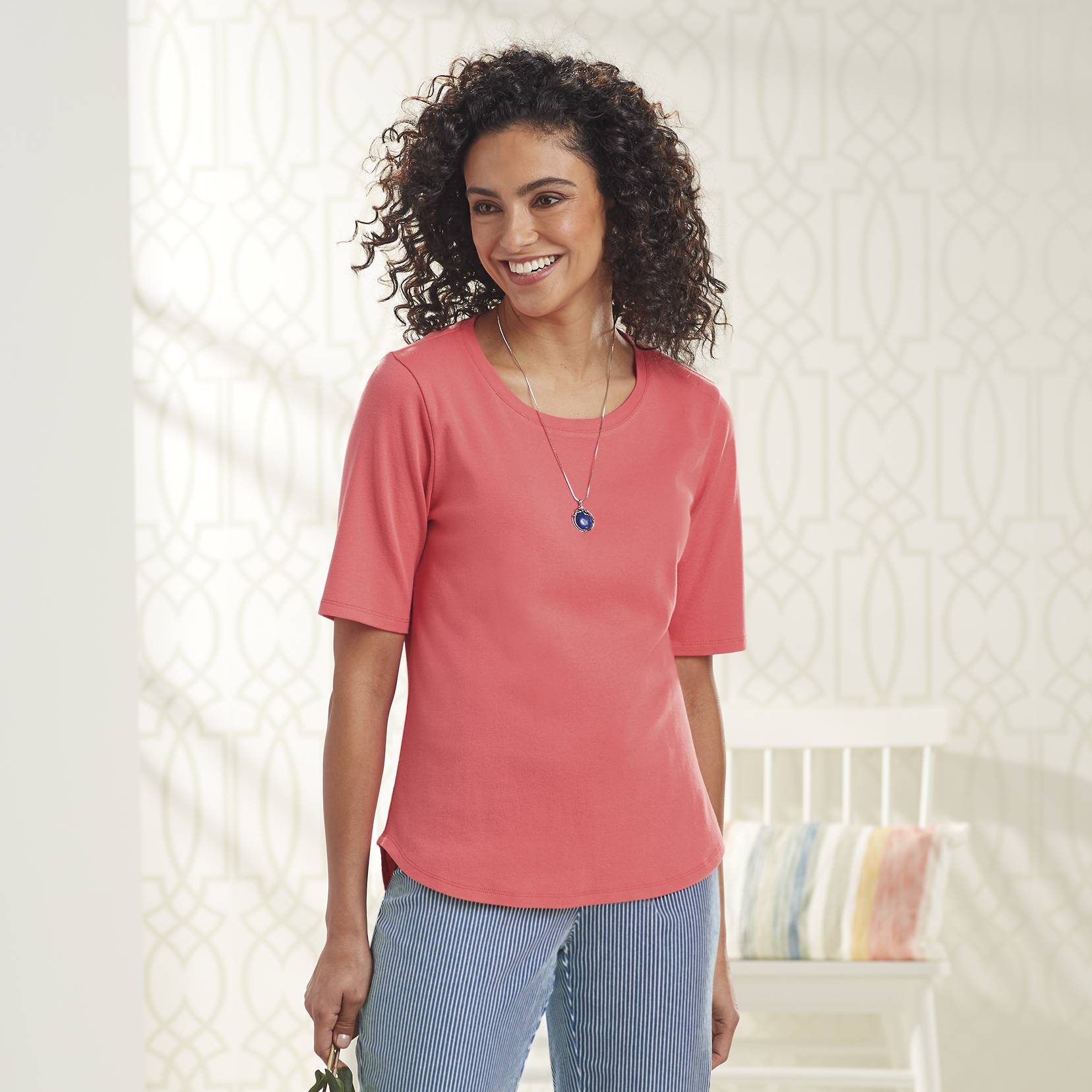 Silverplated Floral Lapis Pendant - Northstyle Catalog