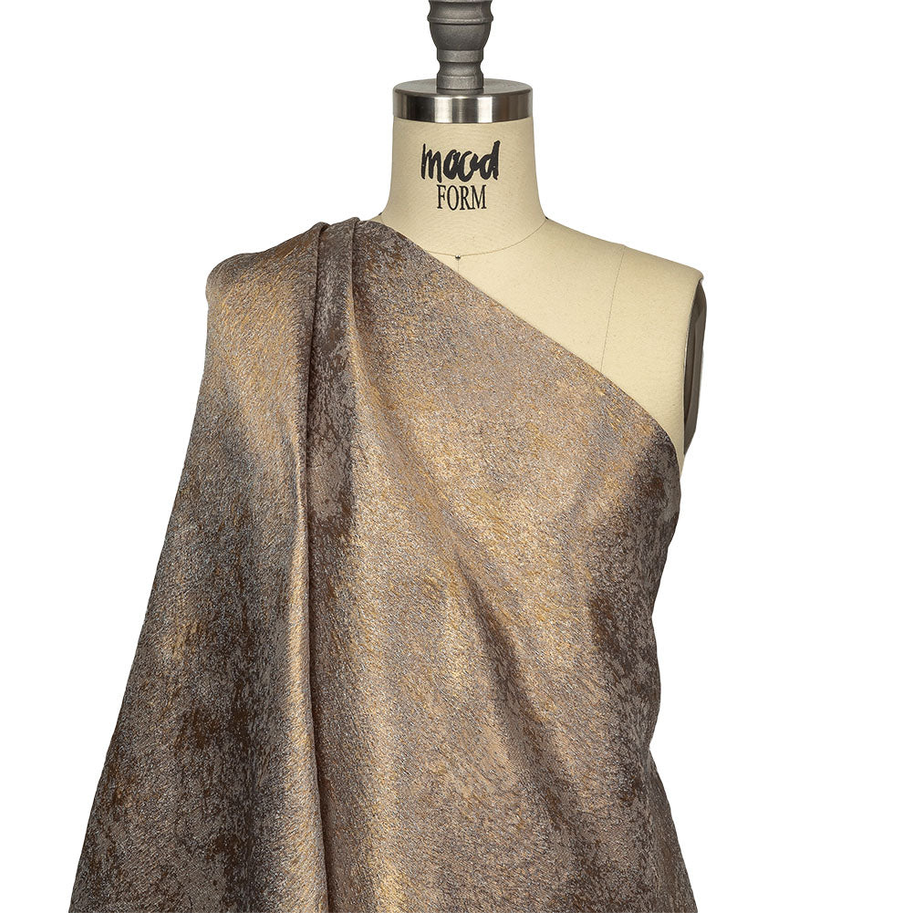 Pegasus Gold, Beige and Gray Mottled Luxury Brocade - Joann Fabrics