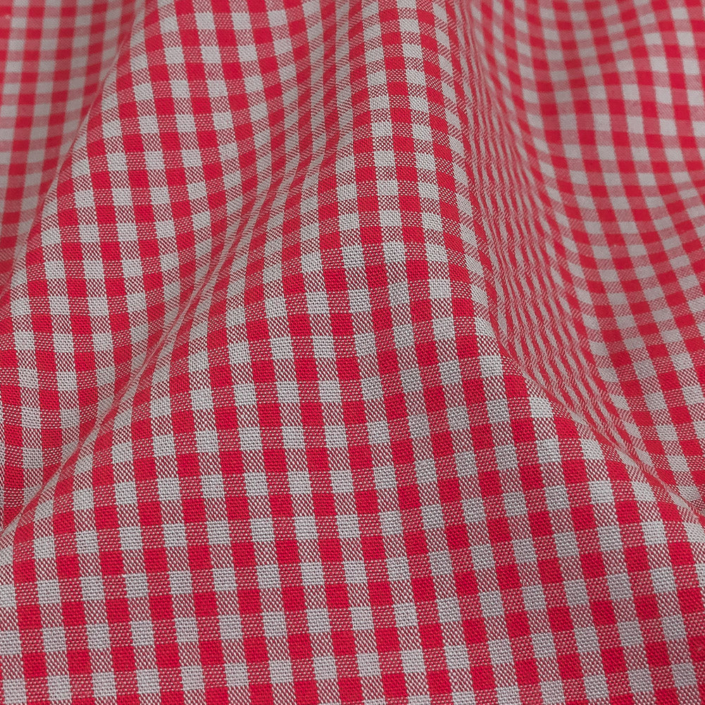 Red and Gray Checked Cotton and Polyester Shirting - Joann Fabrics