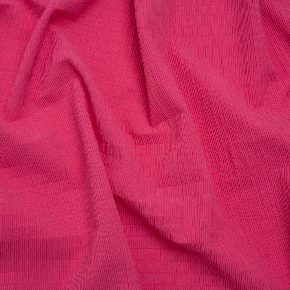 Stretch Nylon Seersucker - Hibiscus Pink - Designer Deadstock - Joann Fabrics