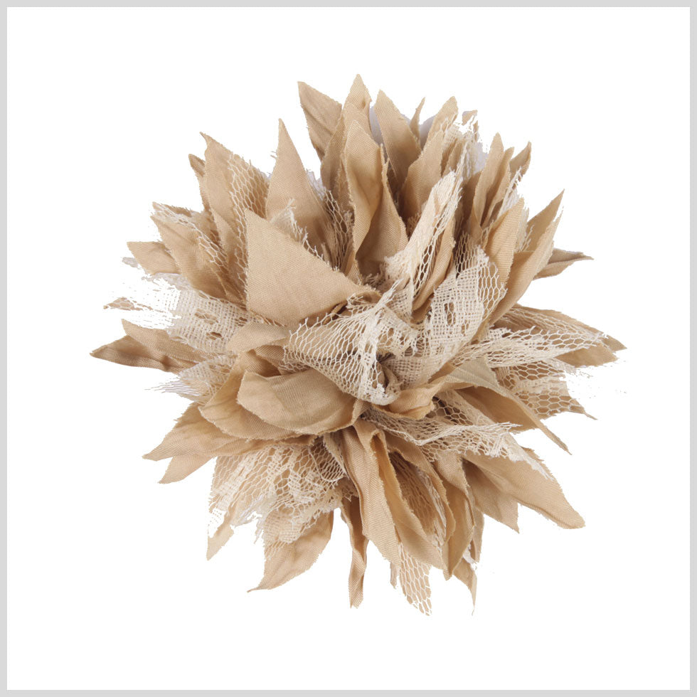 Beige Fabric Flower Brooch - Joann Fabrics