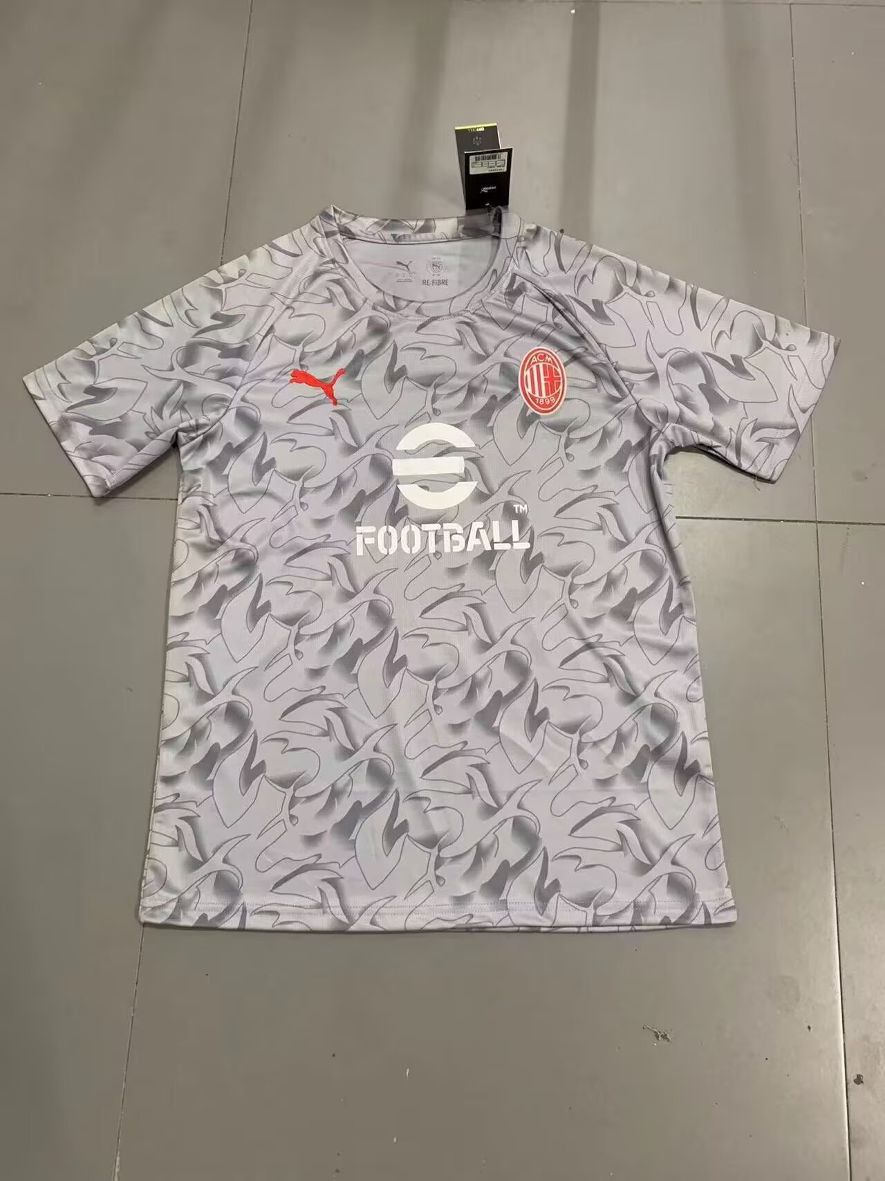 2025/2026 AC Milan Pre-match Training Uniforms Grey Football Jersey 1:1 Thai Quality
