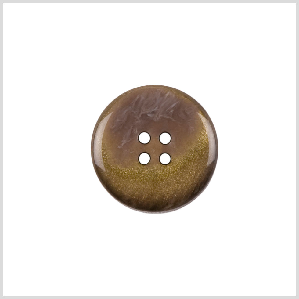 Plastic 4-Hole Button - 36L/23mm - Taupe and Gold Glitter Swirls - Joann Fabrics