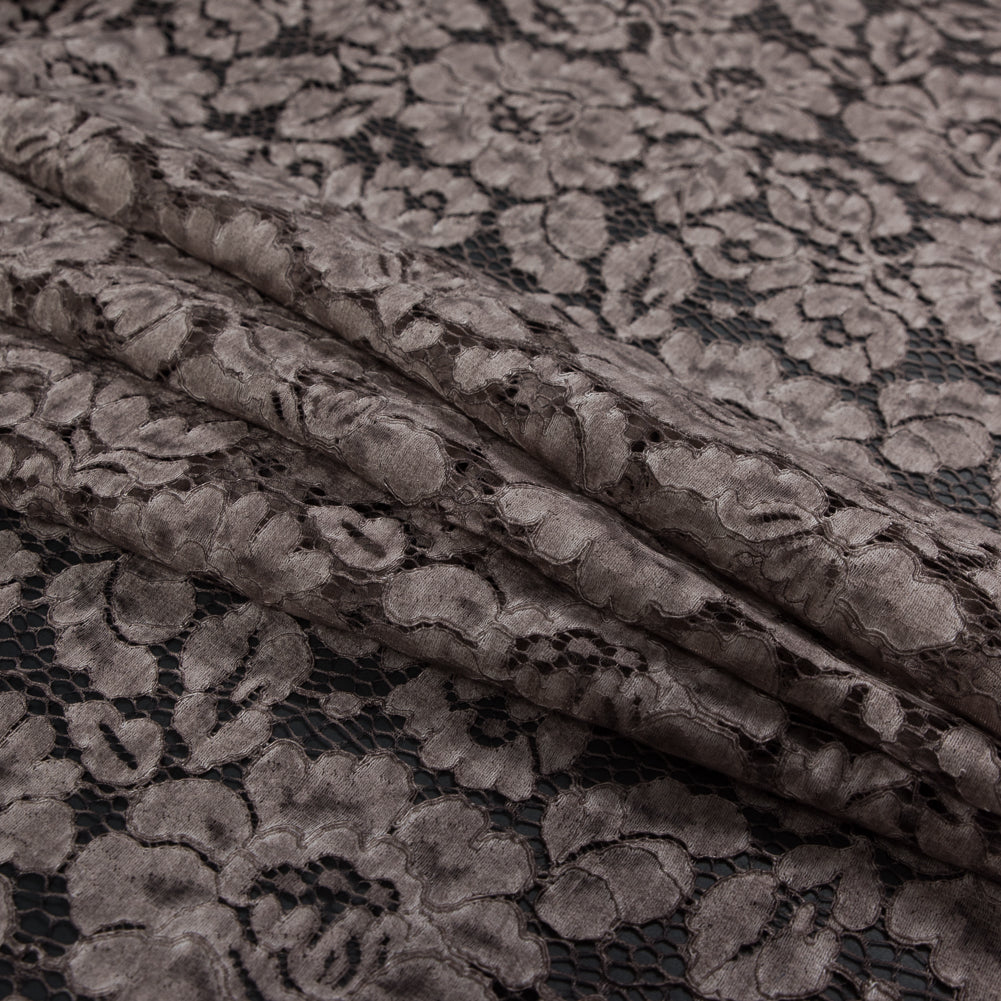 Pad Dyed Cotton Lace - Coffee Floral - Stevie Collection - Joann Fabrics