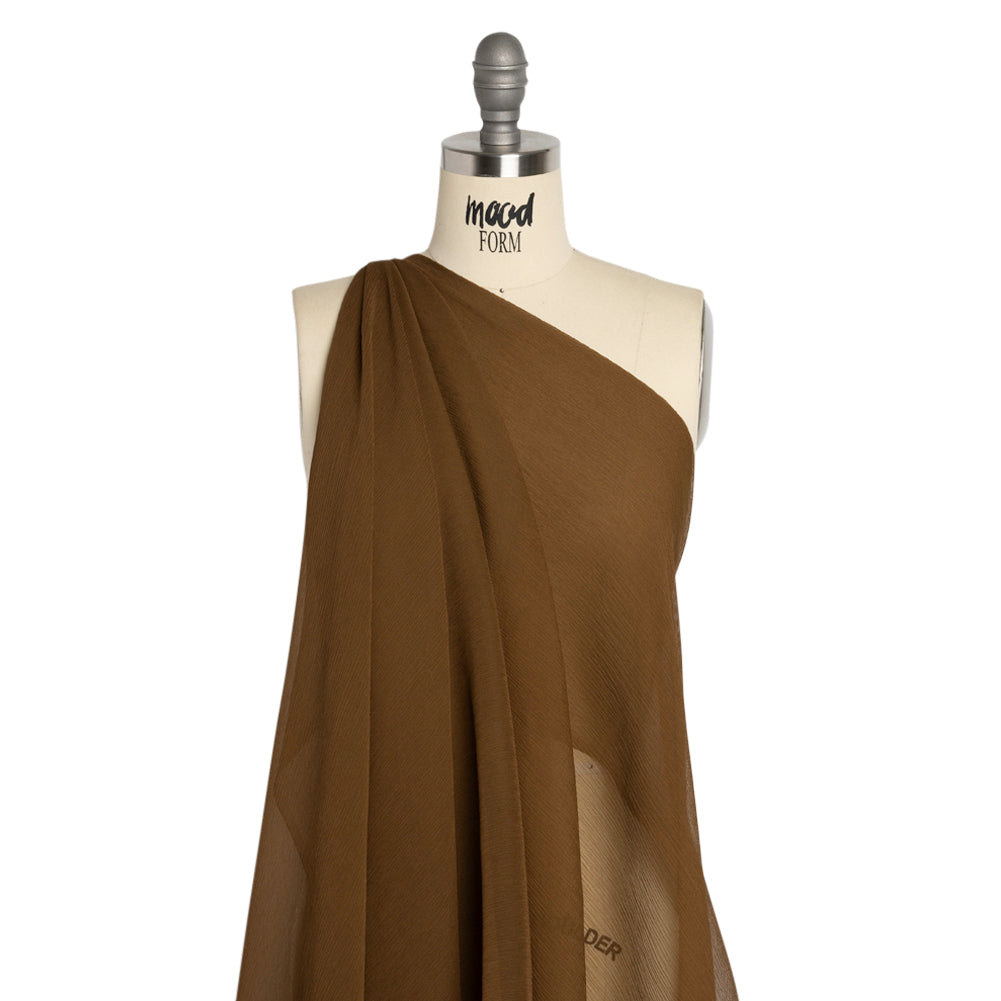 Crinkled Silk Chiffon - Dark Olive - Premium Collection - Joann Fabrics