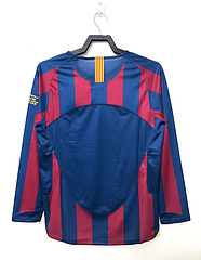 2005/2006 Retro Long Sleeve Barcelona Home Football Shirt UEFA Champions League 1:1 Thai Quality