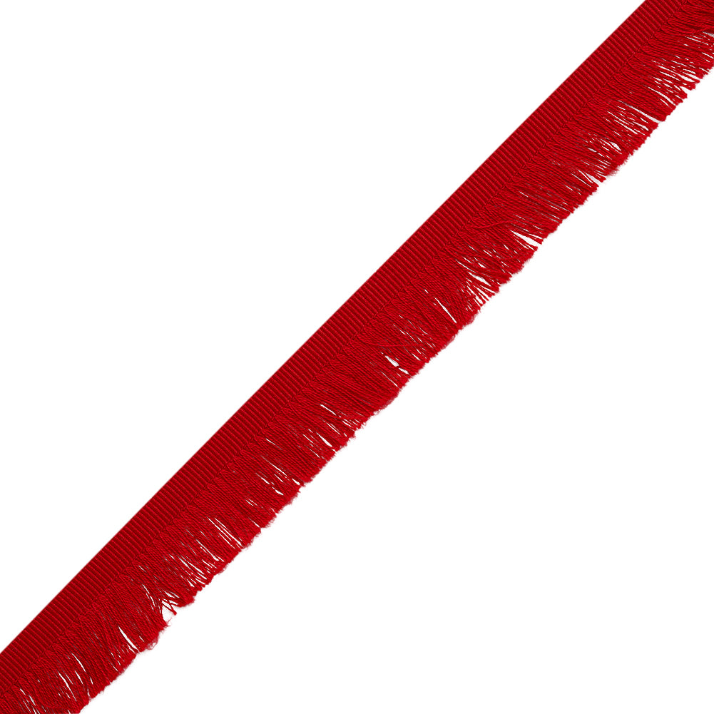 Cotton Grosgrain Ribbon with Fringe Made in Italy - 0.875