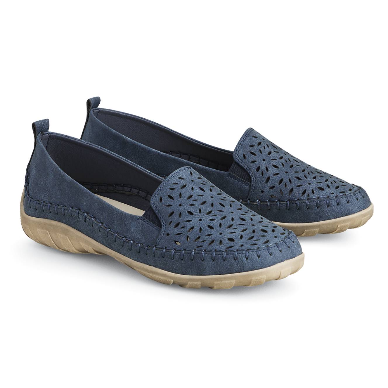 Casual Perforated Slip-Ons, Vegan Nubuck Upper, Sporty Outsole - Northstyle Catalog