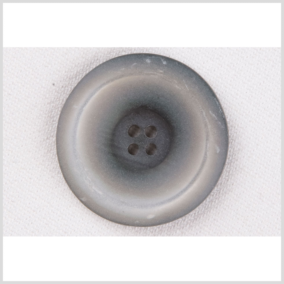Plastic 4-Hole Button - 48L/30.5mm - Light Gray Speckled with Engraved Ring - Joann Fabrics