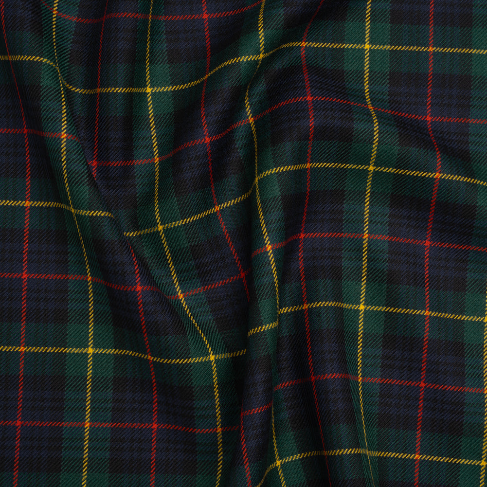 Virgin Wool Twill Made in Italy - Blue, Green, Red and Yellow Plaid - Joann Fabrics