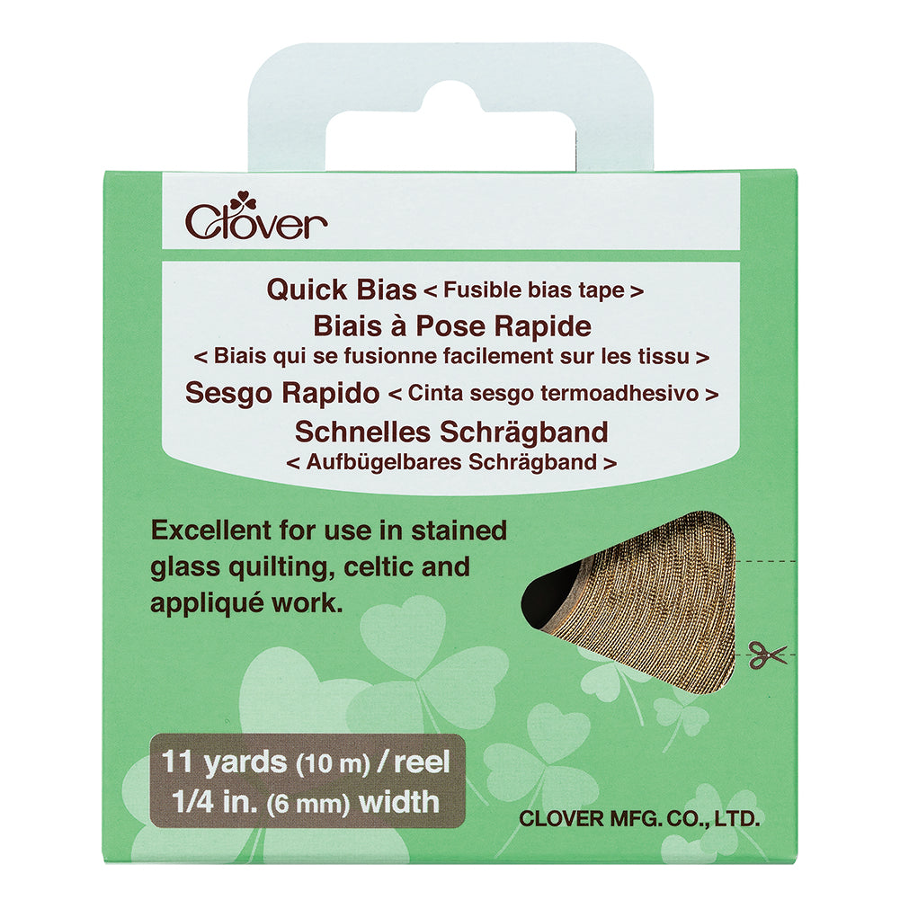 Clover Quick Bias - Gold Fusible Bias Tape - 11yds x 0.25