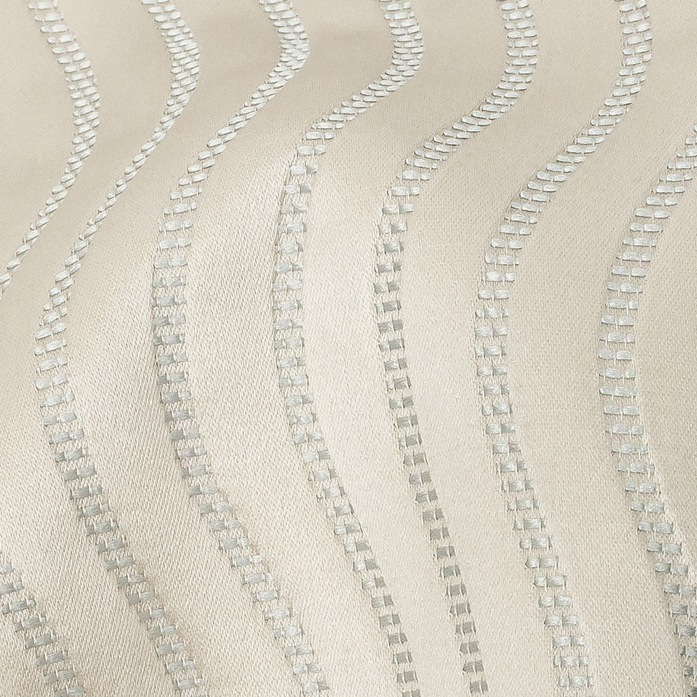 Satin-Faced Jacquard - Taupe Wavy Lines - British Imported - Joann Fabrics