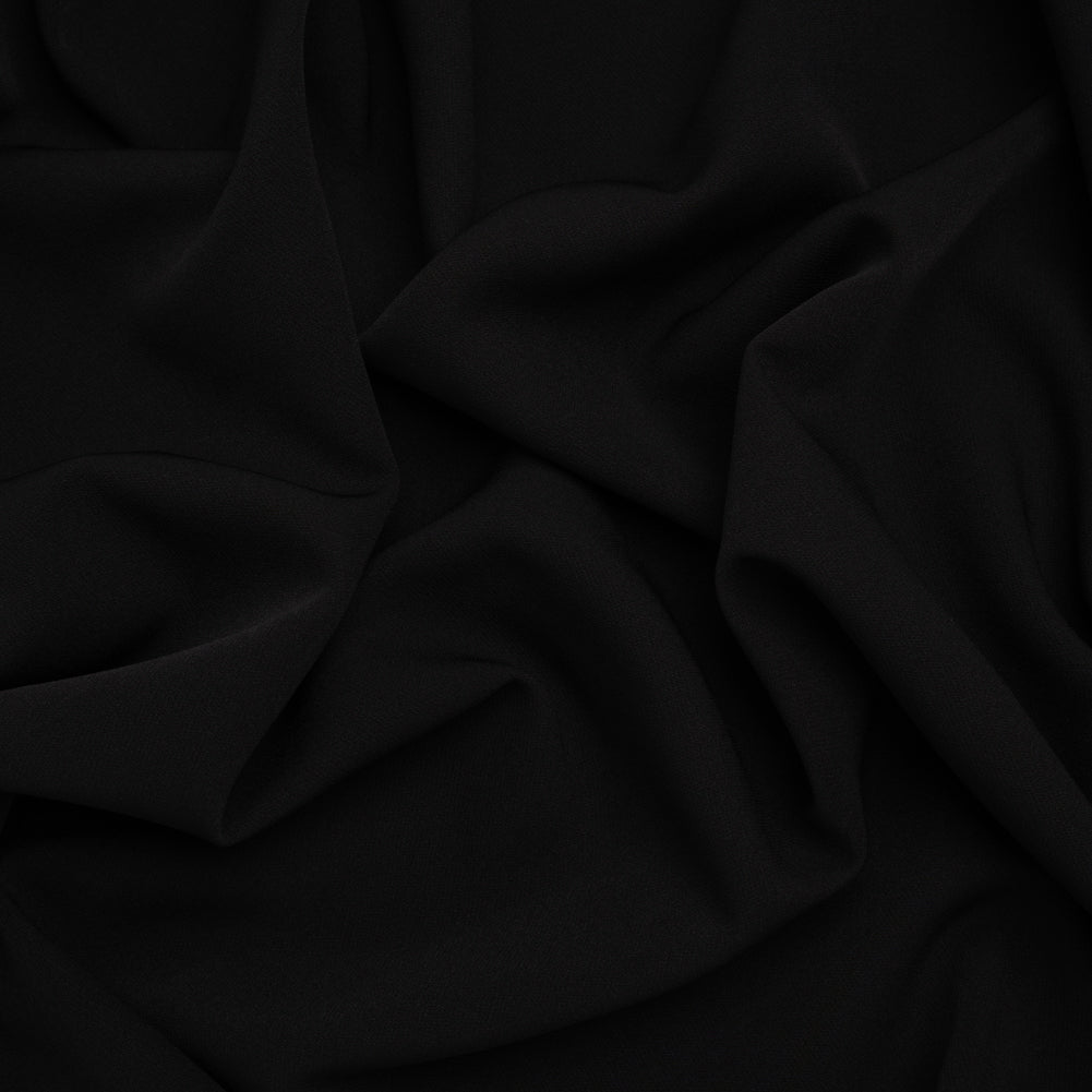 Smooth Stretch Polyester Crepe - Black - Designer Deadstock - Joann Fabrics