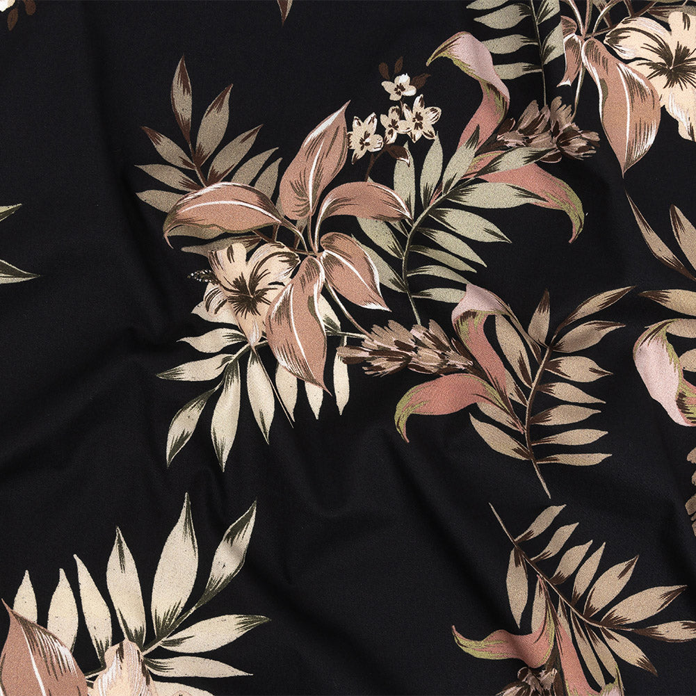 Mood Exclusive Black Pastel Tropics Stretch Cotton Twill - Joann Fabrics