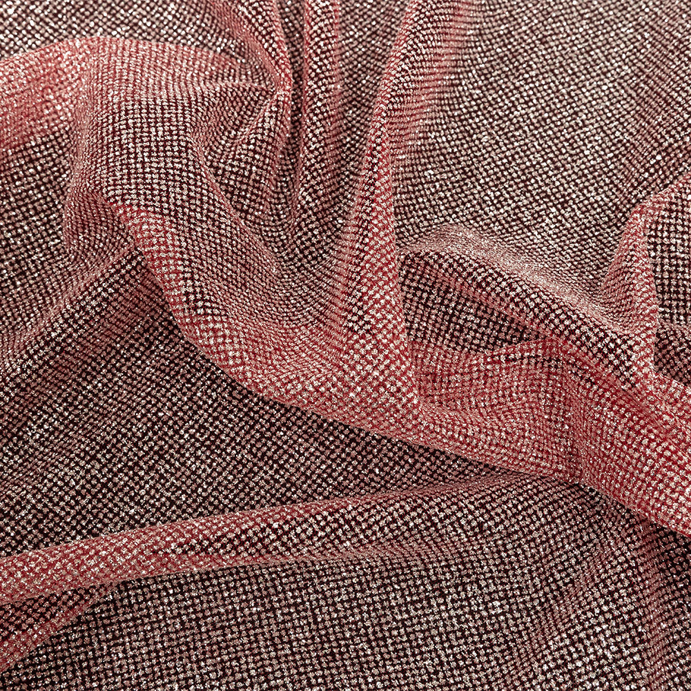 Tulle with Metallic Platinum Glitter - Red - Platina Collection - Joann Fabrics
