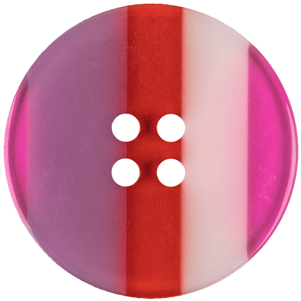 Berry Stripes Smooth Top 4-Hole Plastic Button - 70L/44.5mm - Joann Fabrics