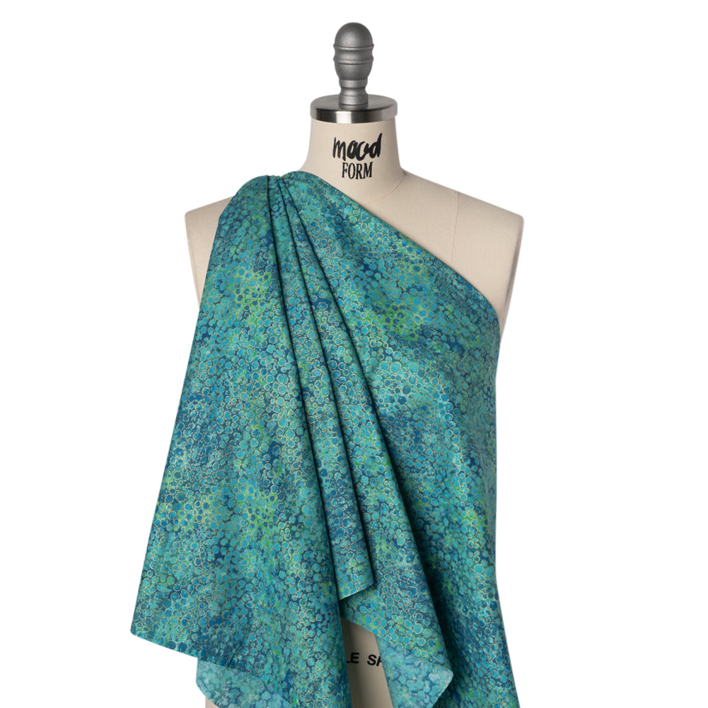 Metallic Printed Quilting Cotton by Northcott - Lagoon River Rocks - Shimmer Collection - Joann Fabrics