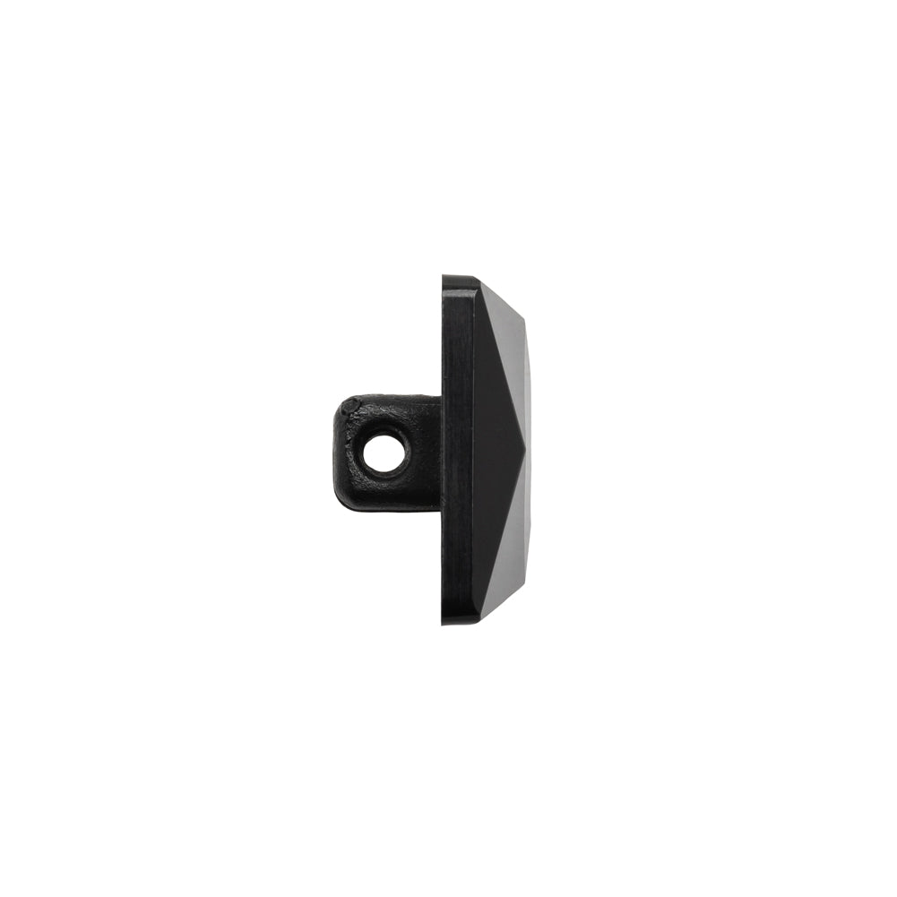 Plastic Shank Back Button - Black Faceted Square - 36L/23mm - Joann Fabrics