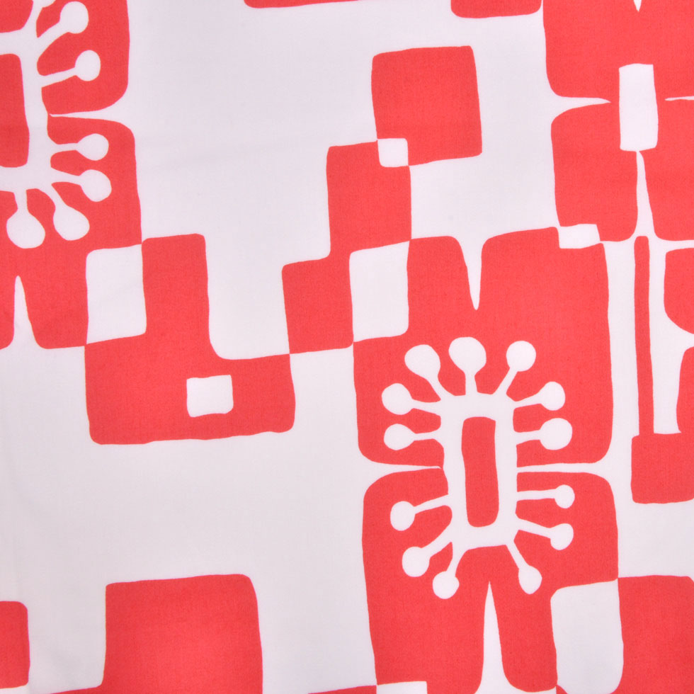 Dark Coral and Ivory Cotton Print - Joann Fabrics