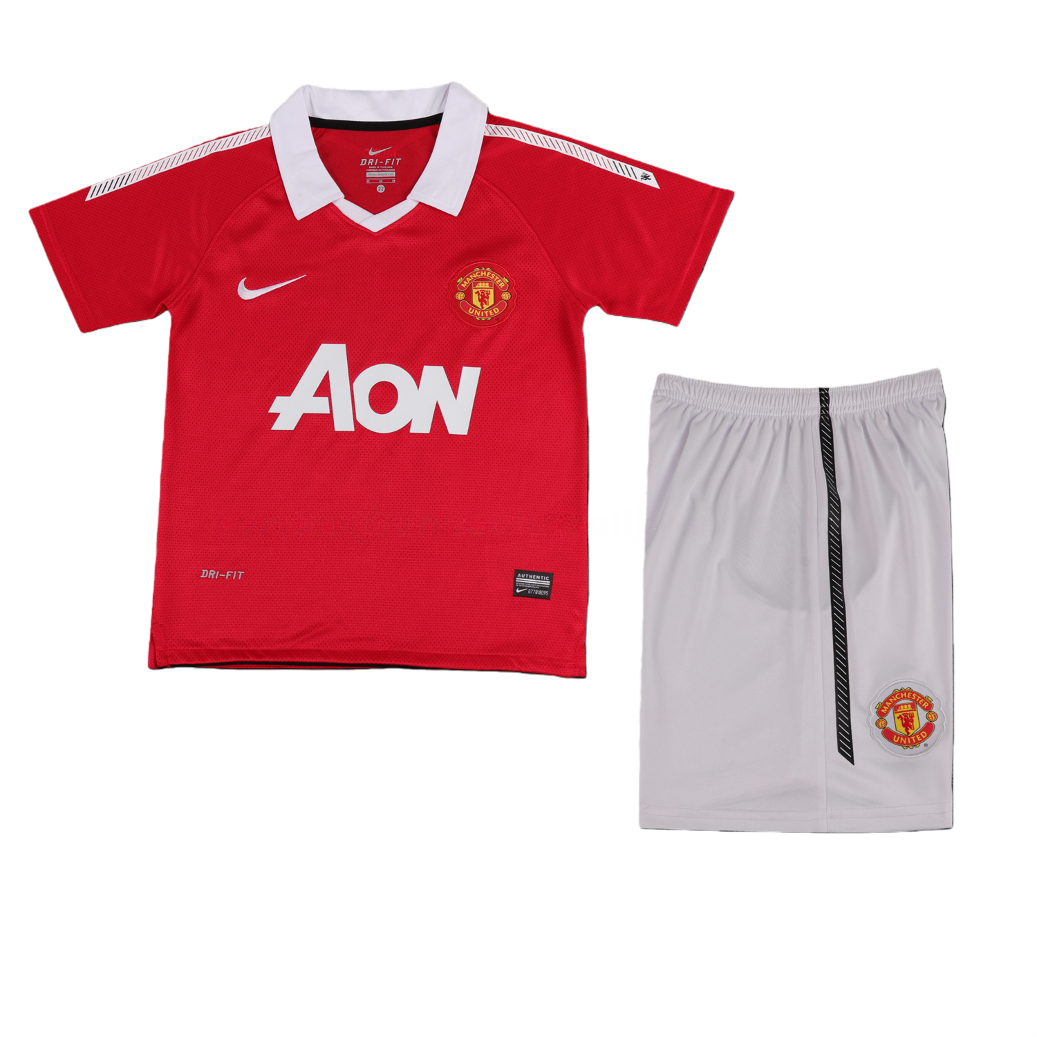 Retro Manchester United 2010-11 Home Kids Kit - UnitedFutballJersey