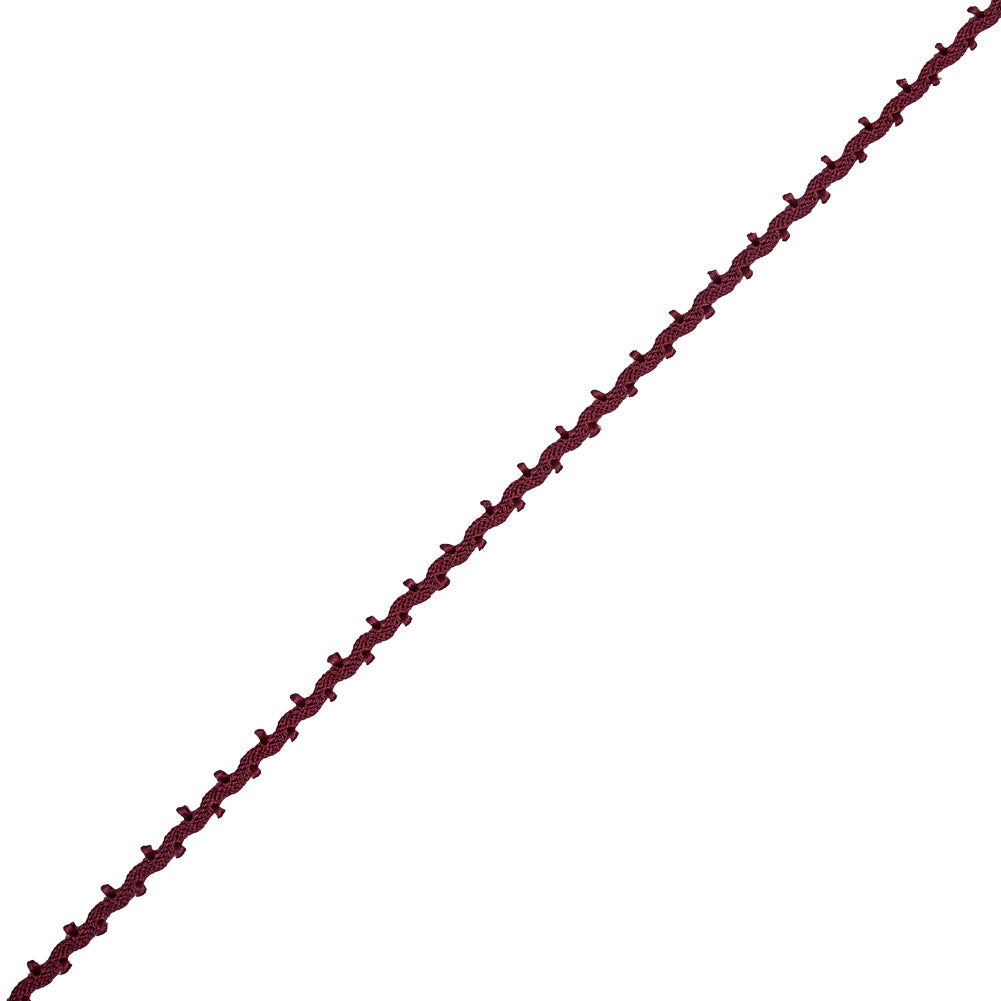 Wine European Crochet Trim - 0.25