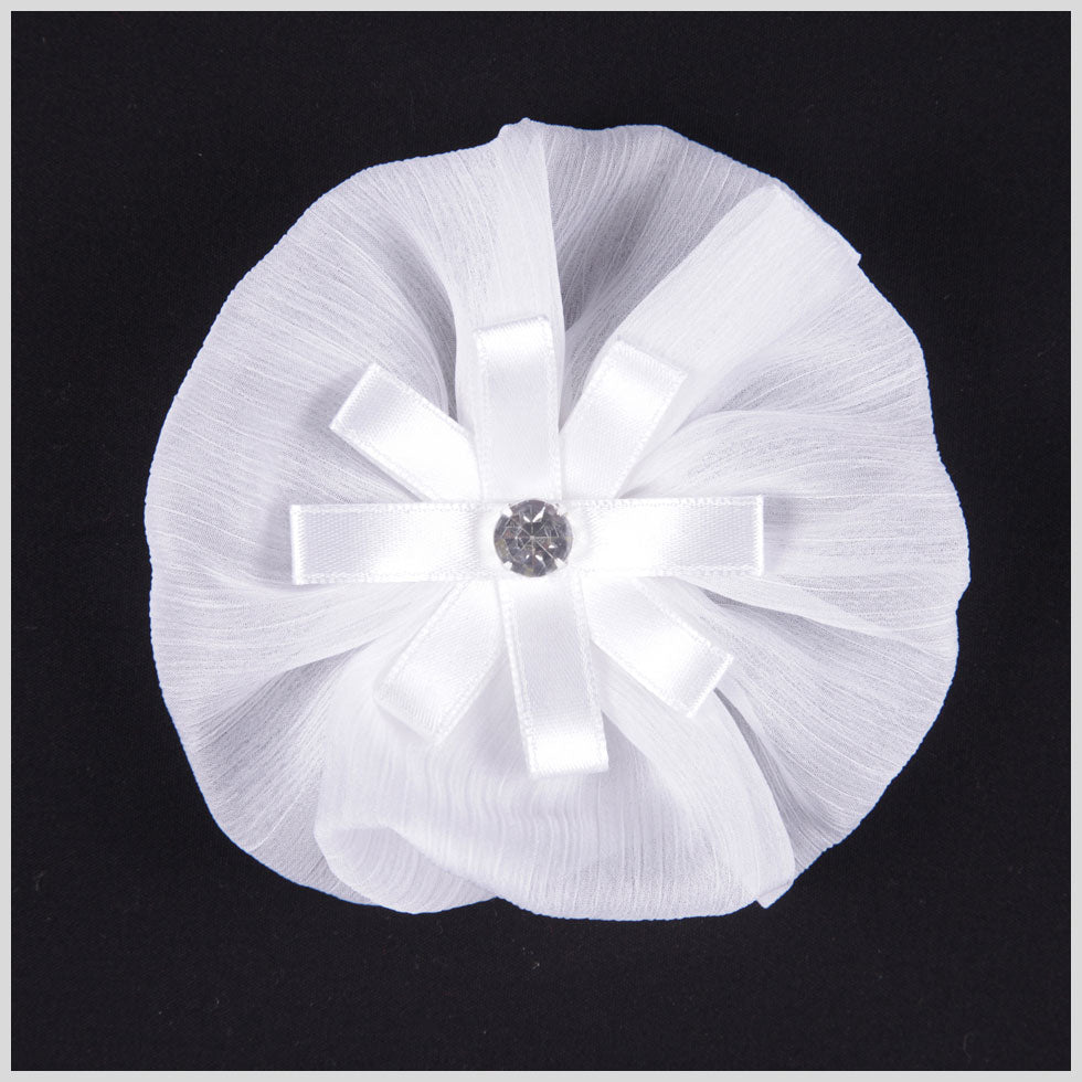 White Organza Flower Pin - Joann Fabrics