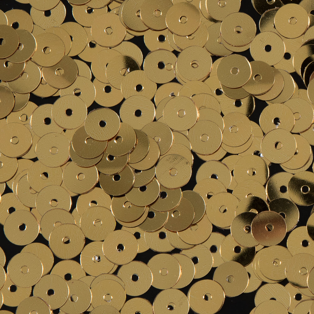 Bag of True Gold Color Loose Sequins with Silver Back - 6mm - Joann Fabrics