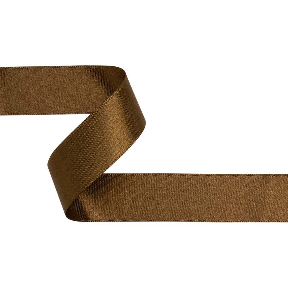 Light Brown Double Face French Satin Ribbon - 1