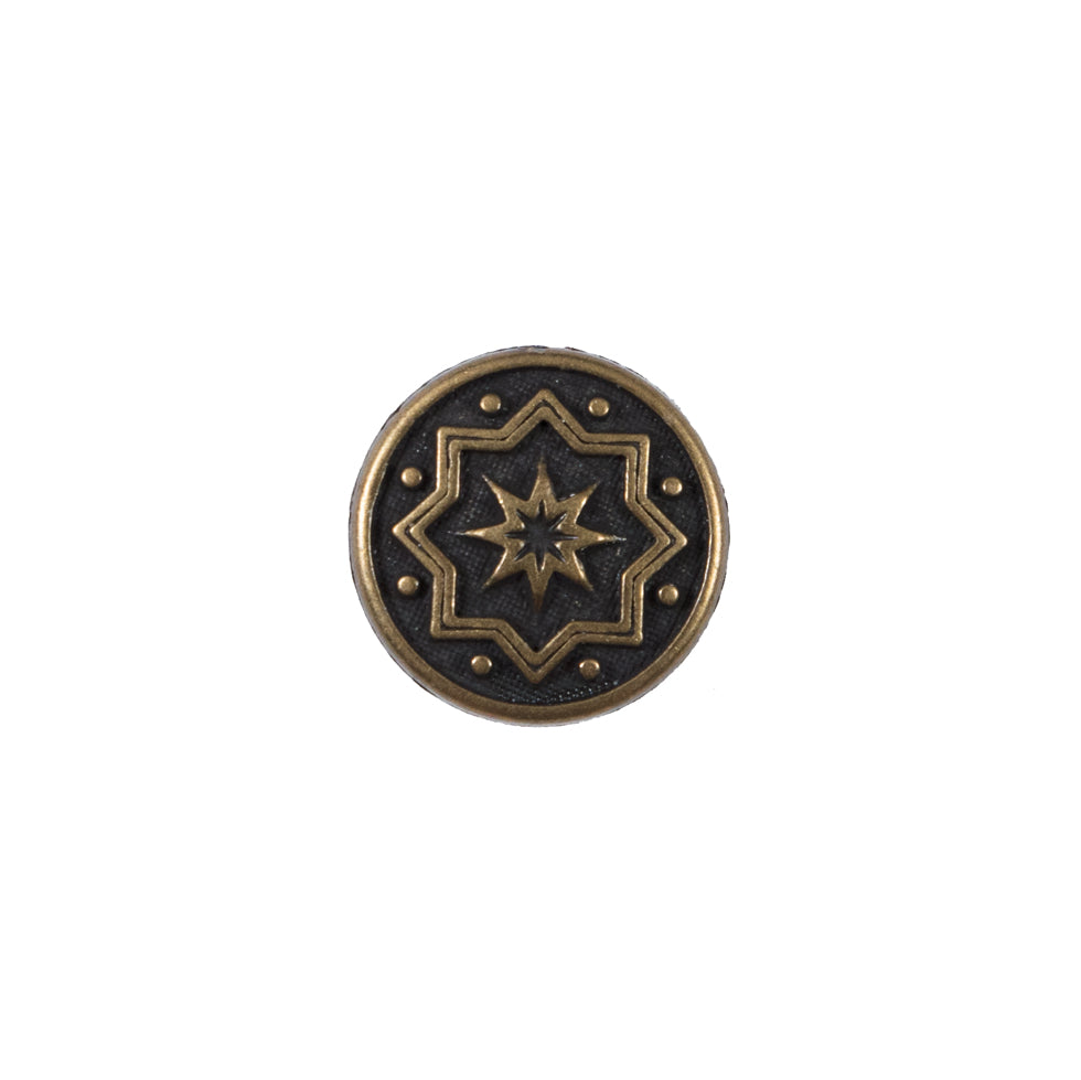Bronze Etched Metal Button - 24L/15mm - Joann Fabrics