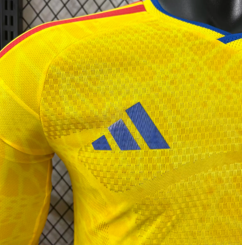 2026 Long Sleeve Player Version Colombia National Team Home  Football Jersey 1:1 Thai Quality