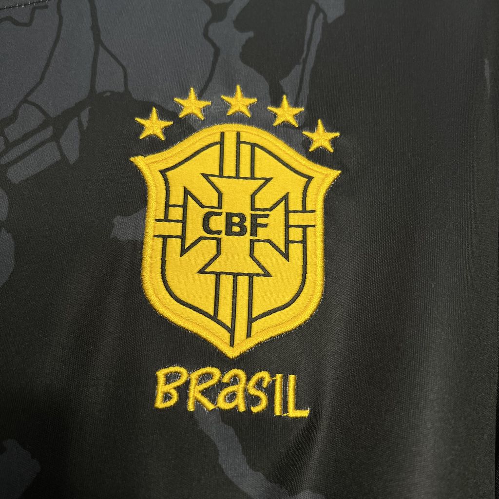 2024/2025 Brazil Special Edition Jesus  Black Soccer Jersey 1:1 Thai Quality