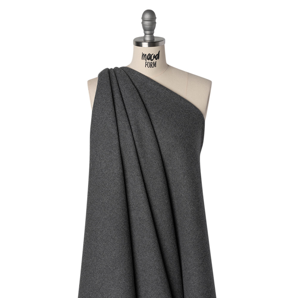 Recycled Brushed Wool Blend Twill Coating - Lead Gray - Made in Italy - Maeve Collection - Joann Fabrics