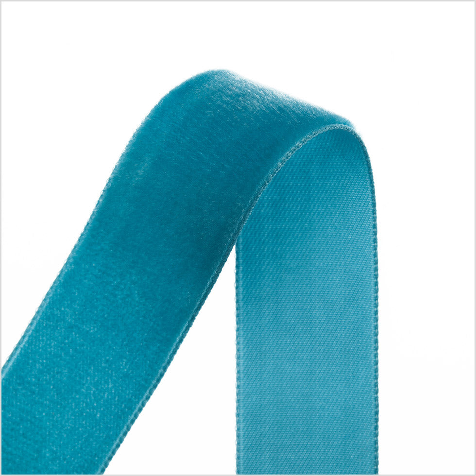Single Faced Velvet Ribbon Made in Italy - 7/8