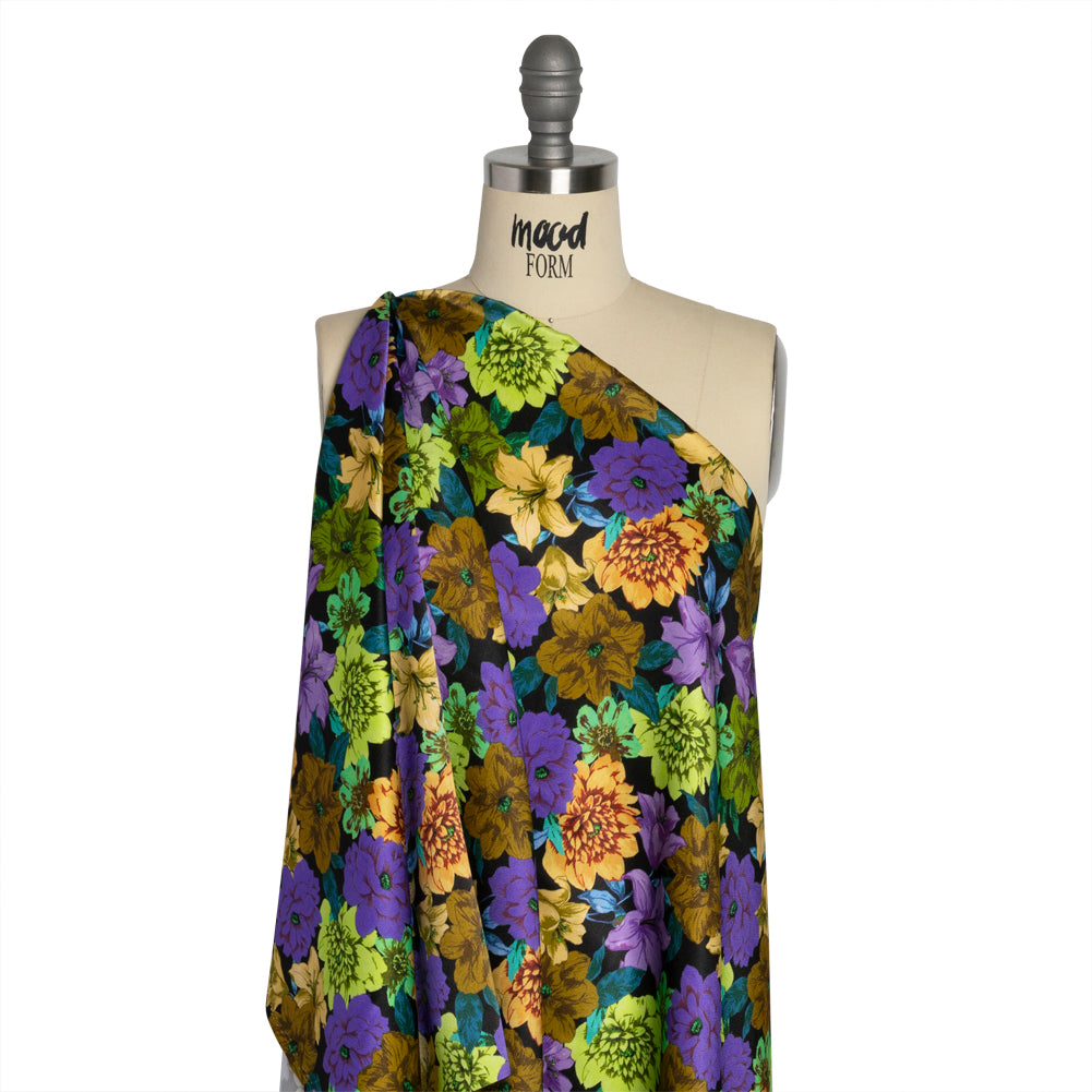 Mood Exclusive Moonlight Marigolds Sustainable Viscose Fluid Satin - Joann Fabrics