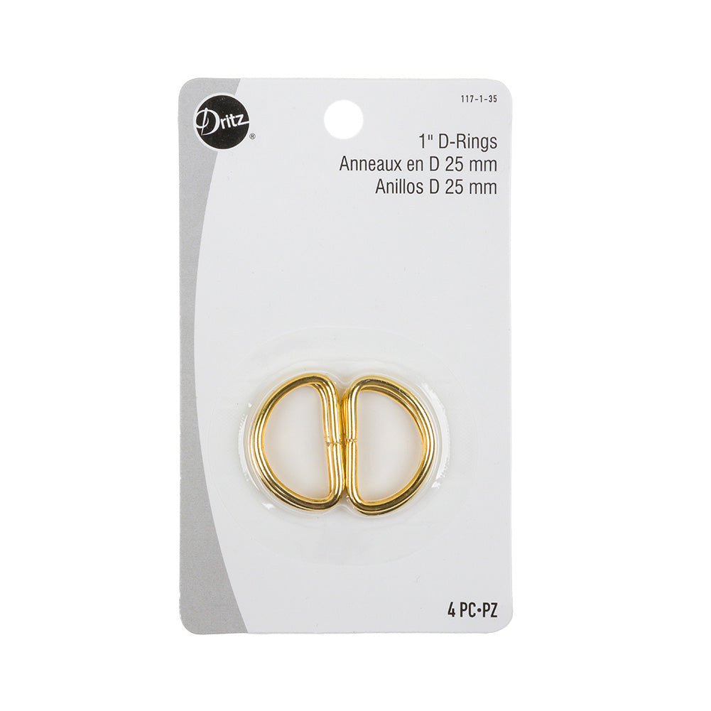 Dritz 4pc Gold D-Rings - 1