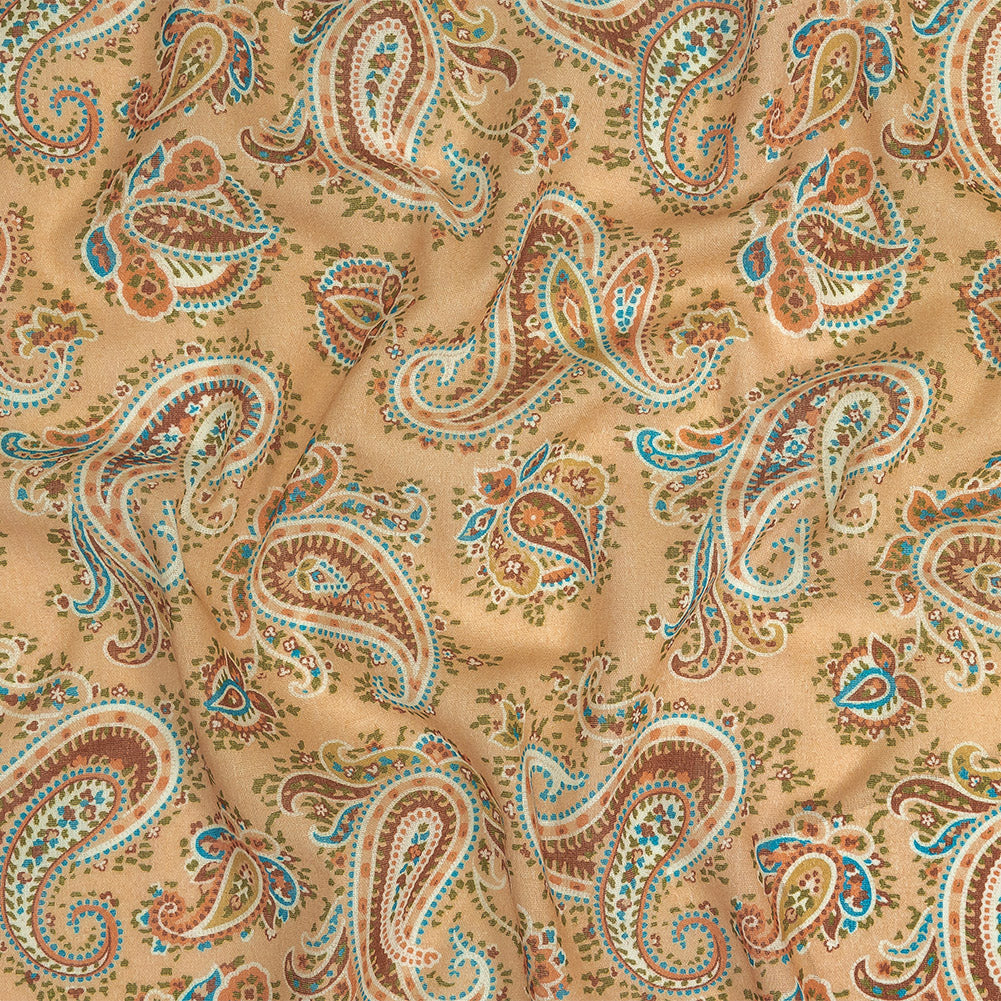 Mood Exclusive Toasted Almond Peacock Revolution Cotton Gauze - Joann Fabrics