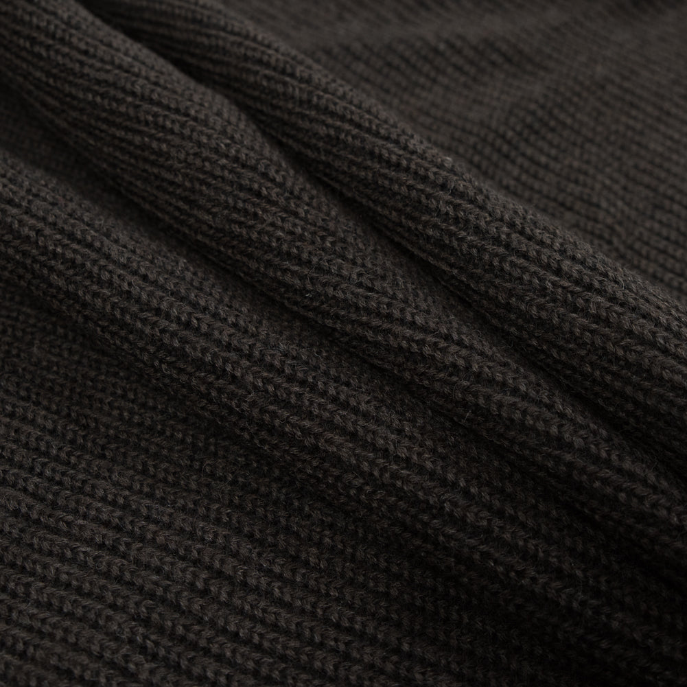 Brown Wool Ribbed Knit with Black Scuba Backing - Joann Fabrics