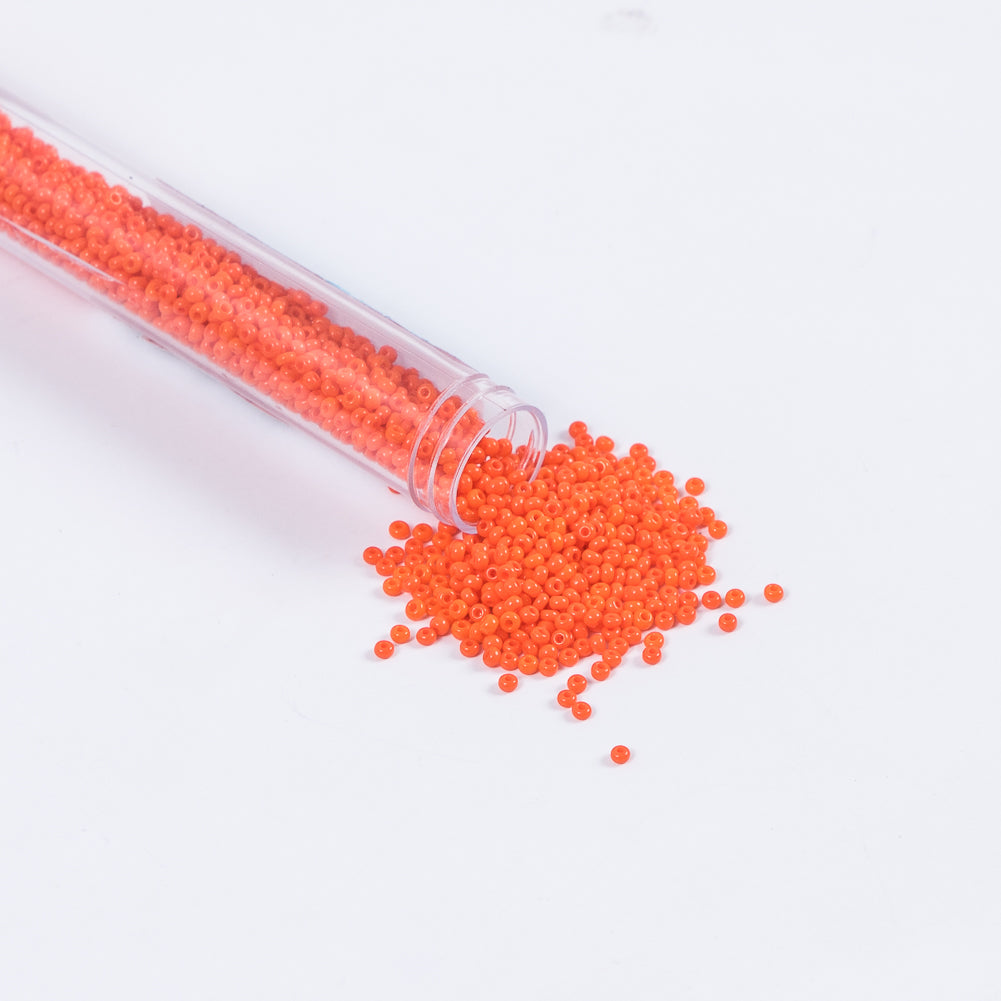 Orange Opaque Czech Seed Beads - Size 10 - Joann Fabrics