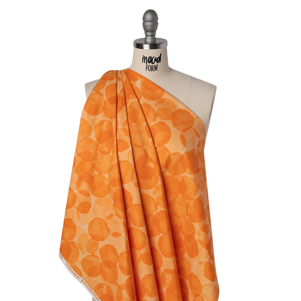 Printed Quilting Cotton by Patrick Lose for Northcott - Orangeade Juicy Watercolor Circles - Tonal Trios Collection - Joann Fabrics