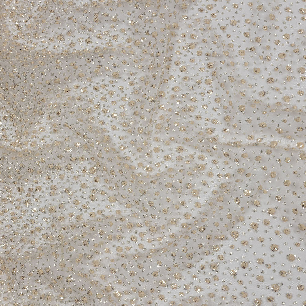 3D Glitter Tulle - Light Peach Puffy Spots Gradient - Joann Fabrics