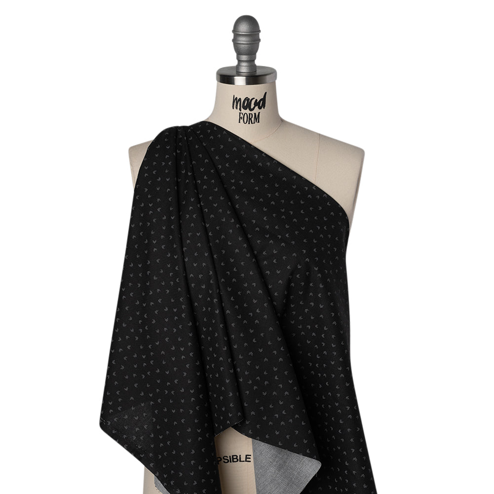 Printed Quilting Cotton by Ghazal Razavi for FIGO Studio - Black and Gray Arrows - Dusk Collection - Joann Fabrics
