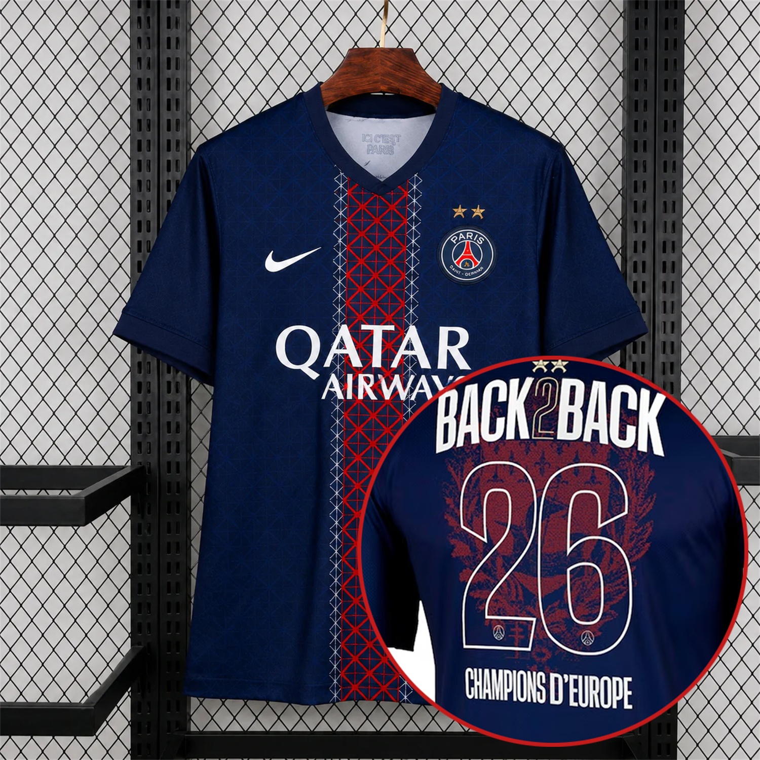 【Champion 26 Font】Paris Saint-Germain PSG 25-26 Home Jersey - Fans Version - UnitedFutballJersey