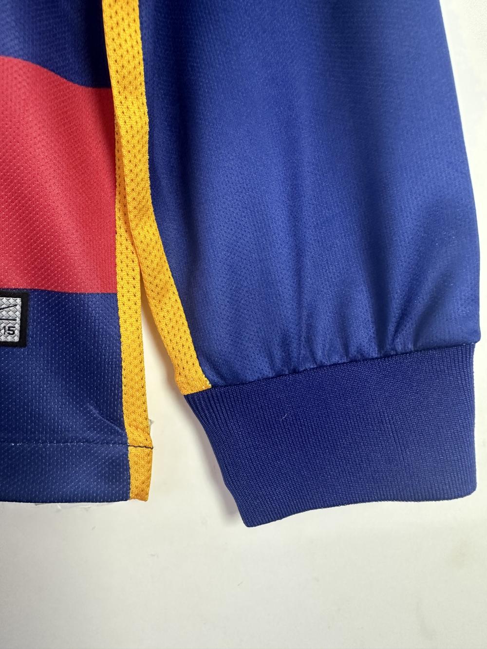 2015/2016 Retro Barcelona Home Football Jersey Long Sleeve 1:1 Thailand Quality