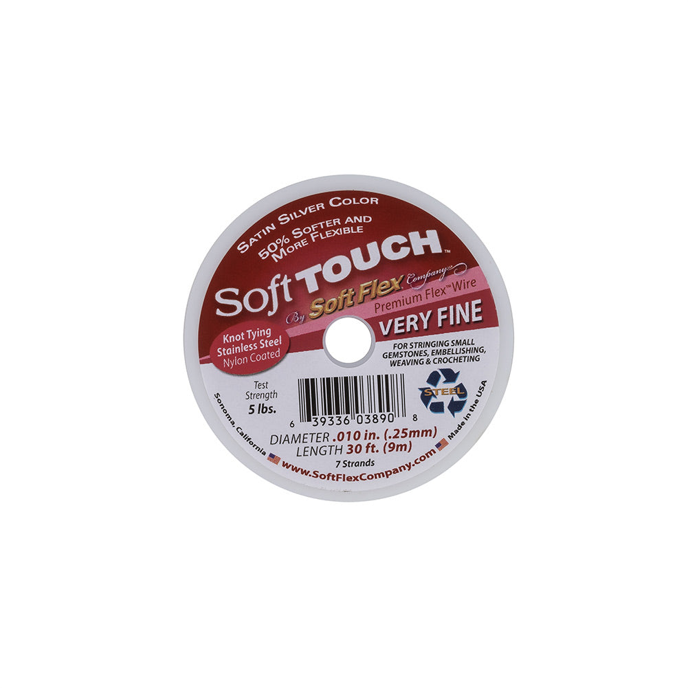 Soft Touch Satin Silver .010 Stainless Steel Wire - 30 FT - Joann Fabrics