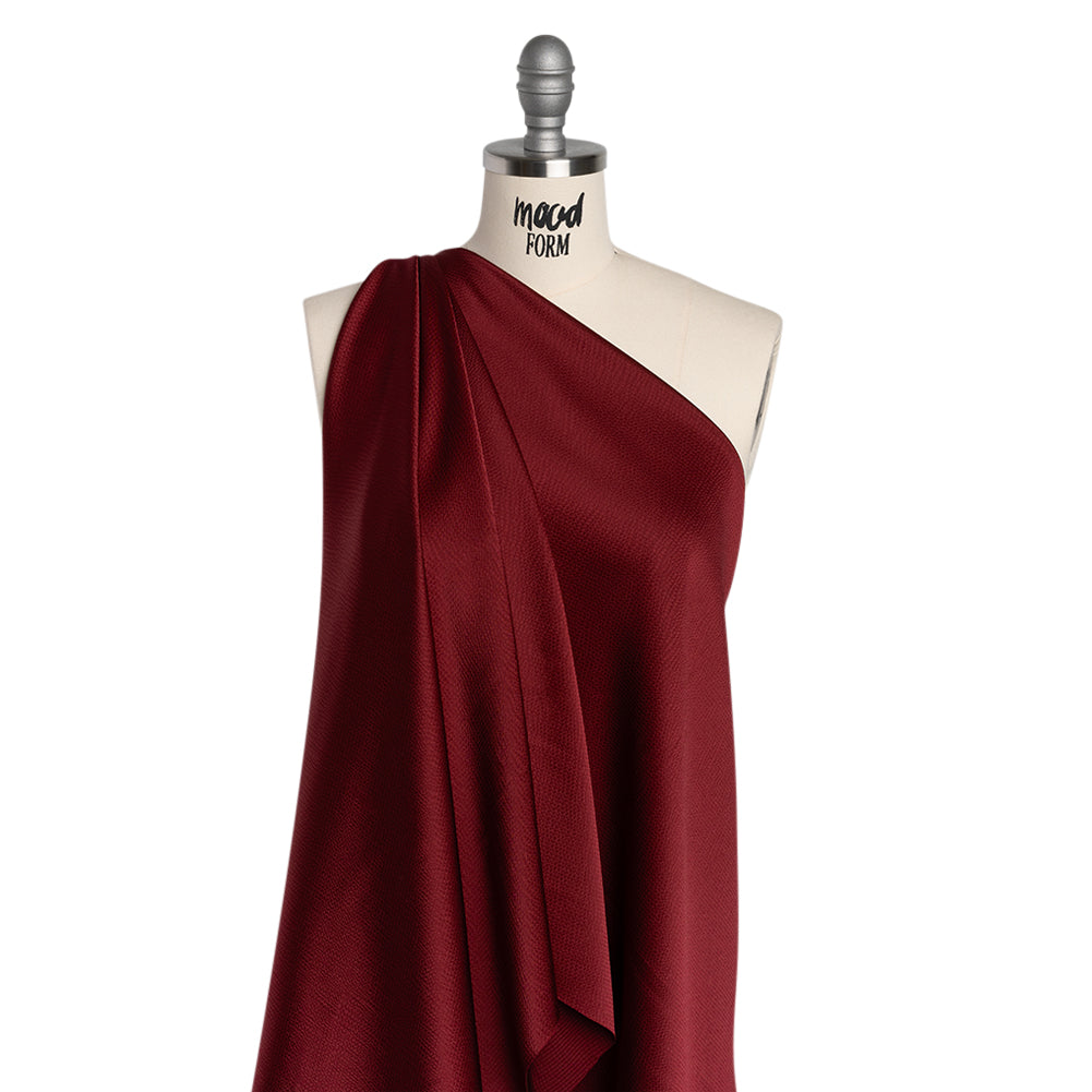 Hammered Polyester Satin - Wine Red - Designer Deadstock - Joann Fabrics