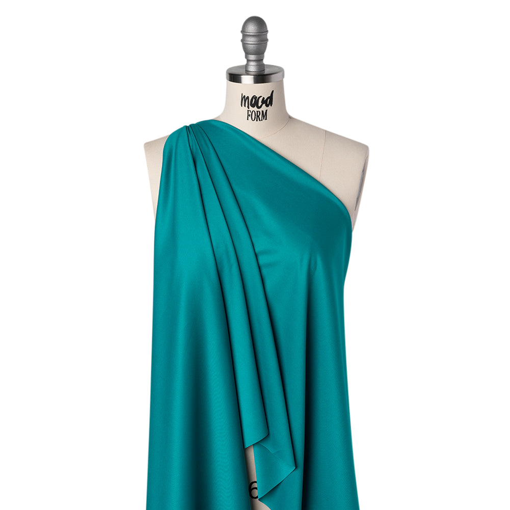 Polyester Pongee Knit Lining - Turquoise - Luca Collection - Joann Fabrics