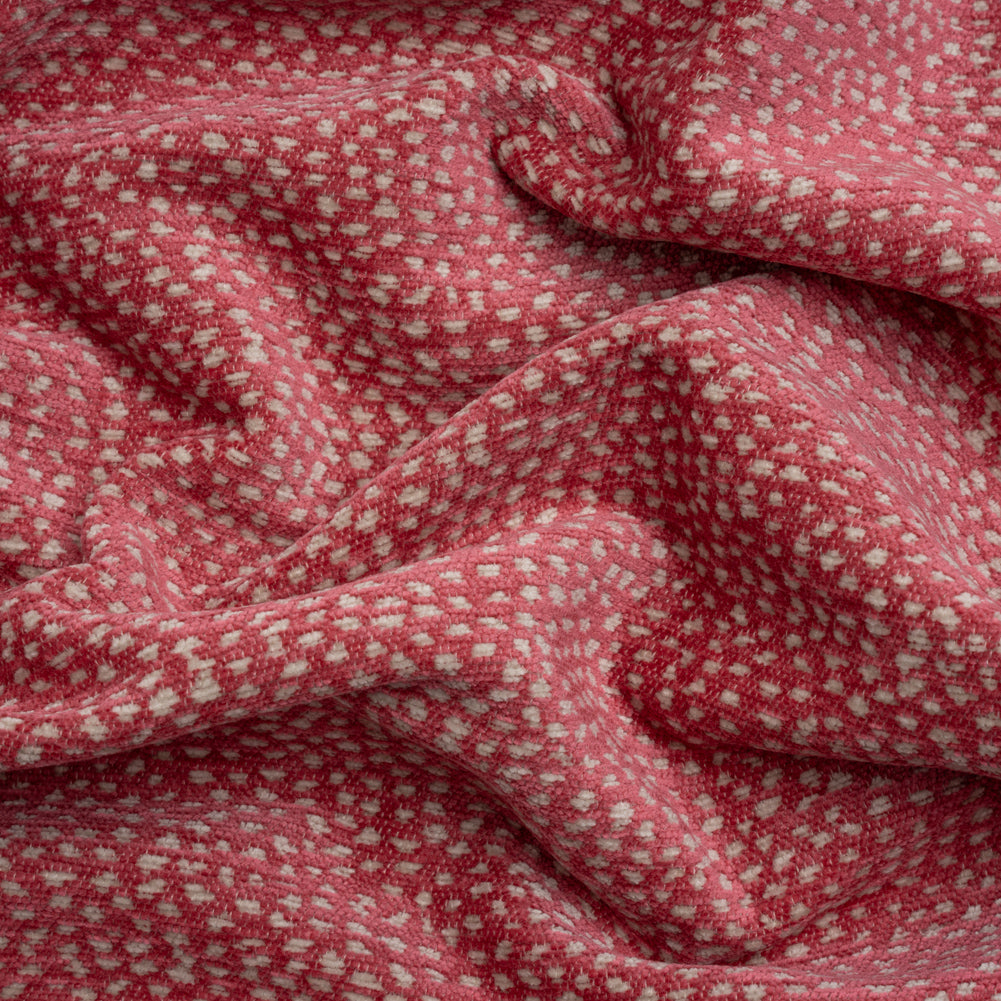 Upholstery Chenille - Bubblegum Spotted - Remus Collection - Joann Fabrics