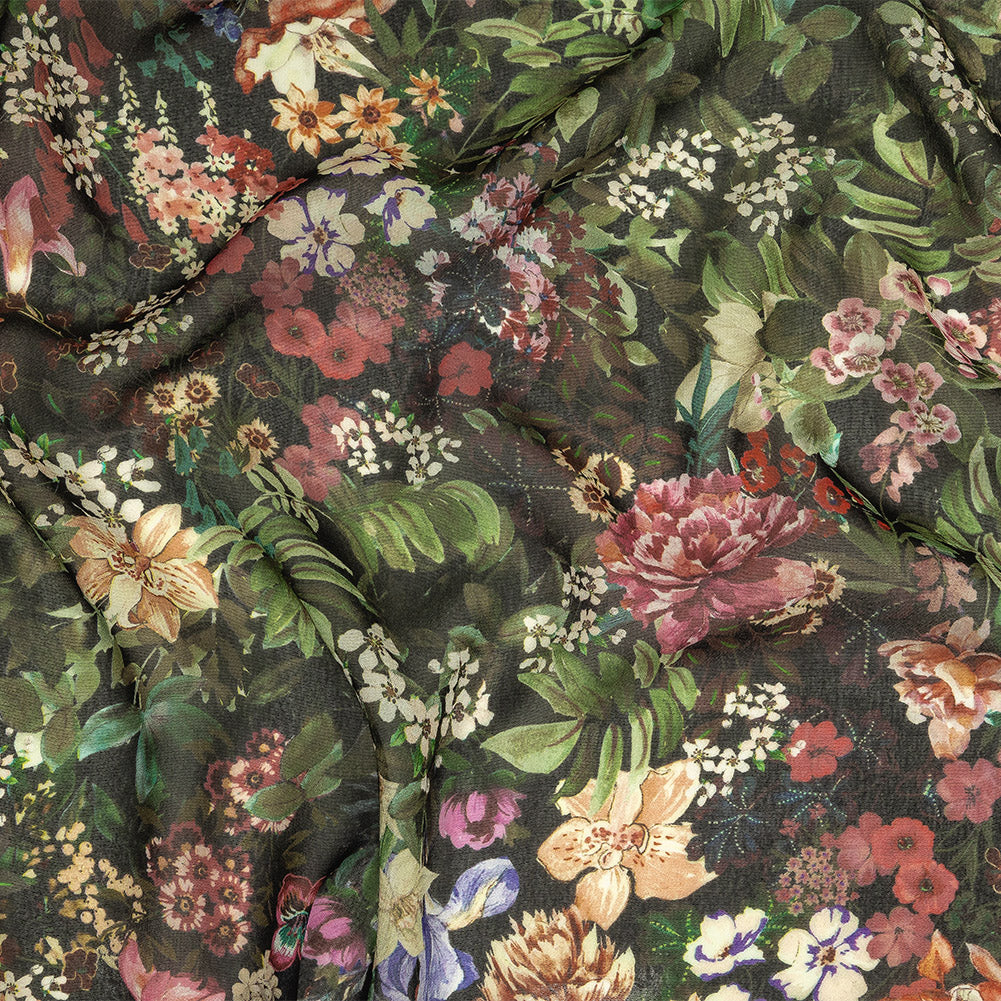 Mood Exclusive Black Botanical Bounty Viscose Georgette - Joann Fabrics