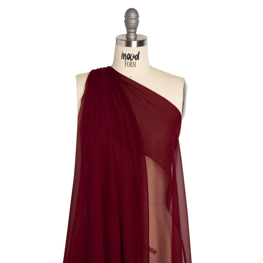 Crinkled Silk Chiffon - Maroon - Premium Collection - Joann Fabrics