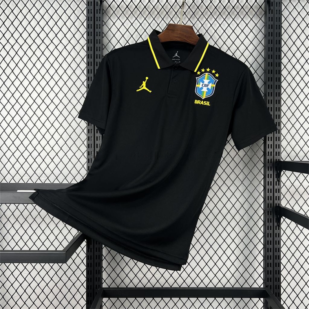 Brazil 2026 Black Special Edition Polo Jersey - Fans Version - UnitedFutballJersey